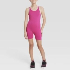 All in Motion Seamless Bike Leotard Pink Magenta Girls XL Women S